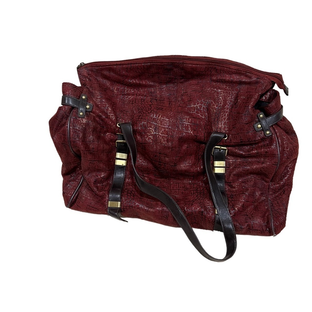 𝅺WEEKENDER bag - burgundy faux suede / amazing used condition